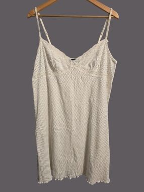 Lauren Ralph Lauren Polka Dot Nightgown Women's XL White/Black Sleepwear Comfort